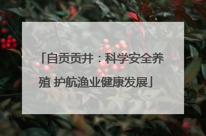 自贡贡井：科学安全养殖 护航渔业健康发展