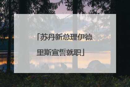 苏丹新总理伊德里斯宣誓就职