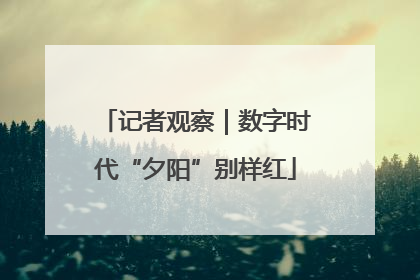 记者观察｜数字时代“夕阳”别样红
