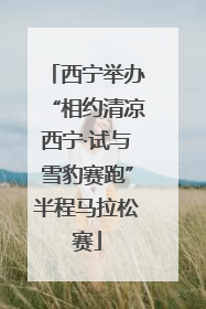 西宁举办“相约清凉西宁·试与雪豹赛跑”半程马拉松赛