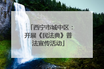 西宁市城中区：开展《民法典》普法宣传活动
