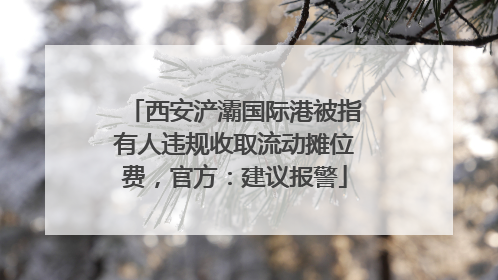 西安浐灞国际港被指有人违规收取流动摊位费，官方：建议报警