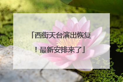 西街天台演出恢复！最新安排来了