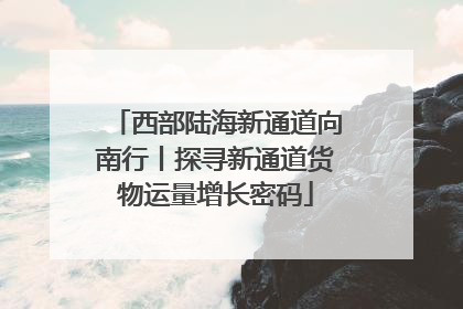 西部陆海新通道向南行丨探寻新通道货物运量增长密码