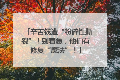 辛苦钱遭“粉碎性撕裂”！别着急，他们有修复“魔法”！