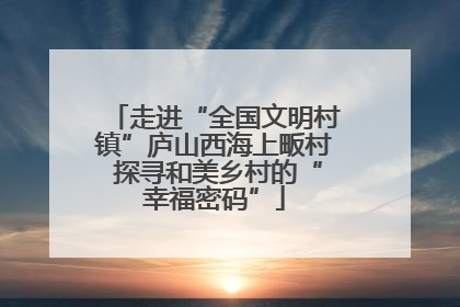 走进“全国文明村镇”庐山西海上畈村 探寻和美乡村的“幸福密码”