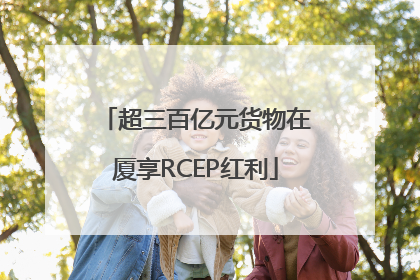 超三百亿元货物在厦享RCEP红利