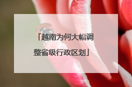 越南为何大幅调整省级行政区划