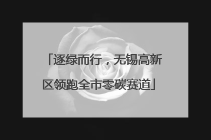 逐绿而行，无锡高新区领跑全市零碳赛道
