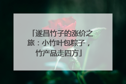 遂昌竹子的涨价之旅：小竹叶包粽子，竹产品走四方