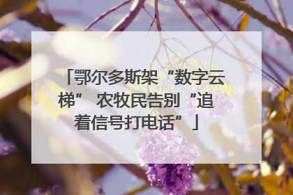 鄂尔多斯架“数字云梯” 农牧民告别“追着信号打电话”