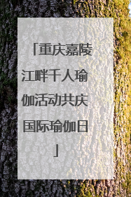 重庆嘉陵江畔千人瑜伽活动共庆国际瑜伽日