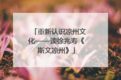 重新认识凉州文化——读徐兆寿《斯文凉州》