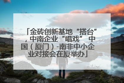 金砖创新基地“搭台”，中南企业“唱戏” 中国（厦门）-南非中小企业对接会在厦举办