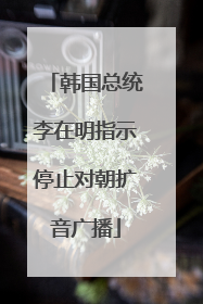 韩国总统李在明指示停止对朝扩音广播