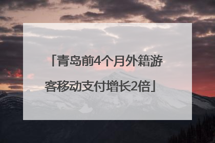 青岛前4个月外籍游客移动支付增长2倍