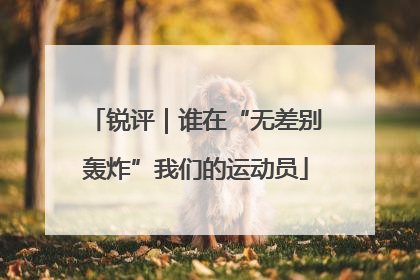 锐评｜谁在“无差别轰炸”我们的运动员