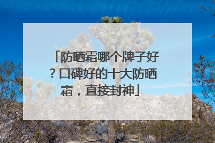 防晒霜哪个牌子好？口碑好的十大防晒霜，直接封神