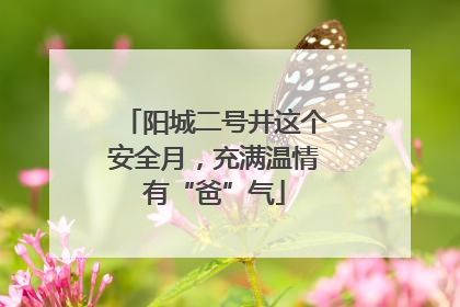 阳城二号井这个安全月，充满温情有“爸”气