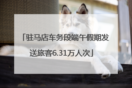 驻马店车务段端午假期发送旅客6.31万人次