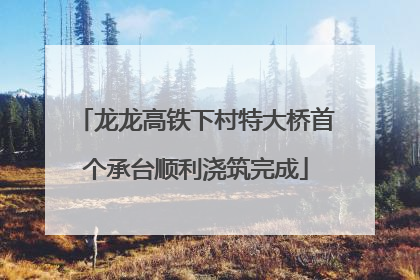 龙龙高铁下村特大桥首个承台顺利浇筑完成