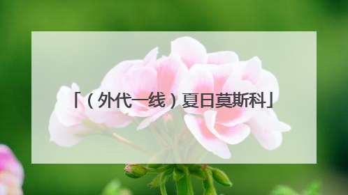 （外代一线）夏日莫斯科