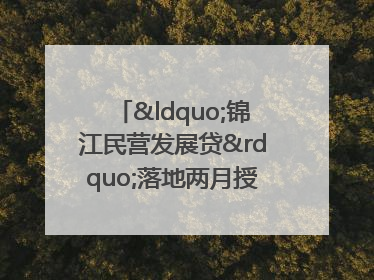 “锦江民营发展贷”落地两月授信1.7亿元，惠及118家民企