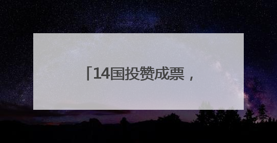 14国投赞成票，美国一票否决！安理会未通过决议