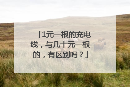 1元一根的充电线，与几十元一根的，有区别吗？