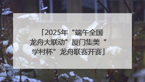 2025年“端午全国龙舟大联动”厦门集美“学村杯”龙舟联赛开赛