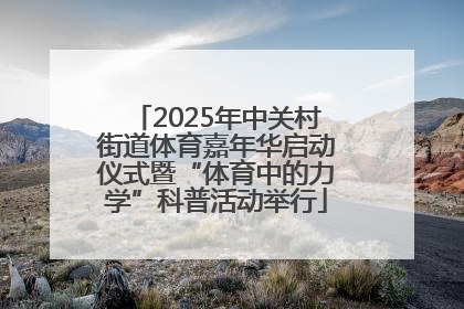 2025年中关村街道体育嘉年华启动仪式暨“体育中的力学”科普活动举行