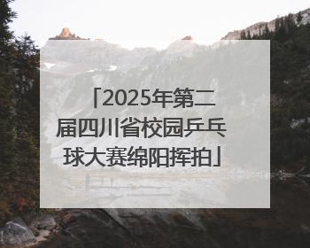2025年第二届四川省校园乒乓球大赛绵阳挥拍