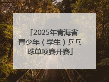 2025年青海省青少年（学生）乒乓球单项赛开赛