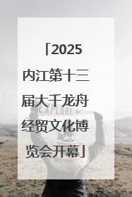 2025内江第十三届大千龙舟经贸文化博览会开幕