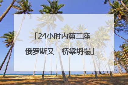 24小时内第二座 俄罗斯又一桥梁坍塌