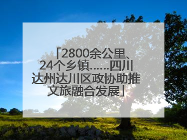 2800余公里、24个乡镇……四川达州达川区政协助推文旅融合发展