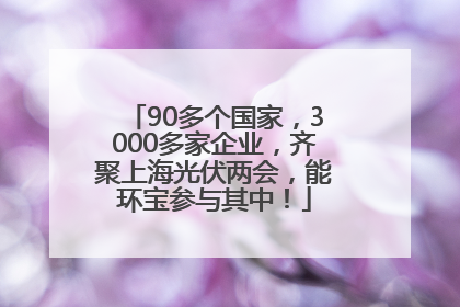 90多个国家，3000多家企业，齐聚上海光伏两会，能环宝参与其中！